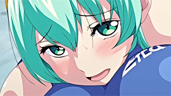 エロアニメ：競泳水着がまたそそるんだよなぁｗｗスポーツクラブの爆乳コーチと着衣セックス！！