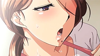 エロアニメ：発情オナニー中の人妻がノーパン&スケベ顔で来客に対応したらチンポはめられましたｗｗｗ