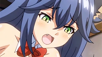 エロアニメ：強いオスには股を開きたくなるんだよなｗｗ巨乳女戦士がライオン系男子にベタ惚れしてるんだがｗｗ