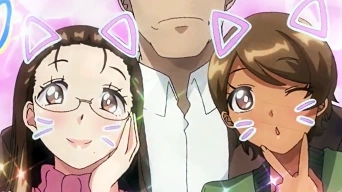 エロアニメ：もはやパパ活デートｗｗ欲求不満なJKたちをラブホで一気に癒すチンポおじさんの3Pセックス！