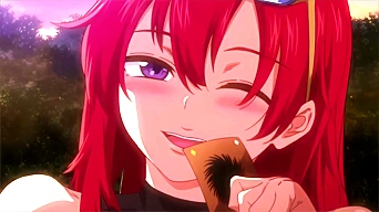 エロアニメ：AV動画を見ながら野外でこっそり抜いてたら本物のお姉さんに童貞を奪われてしまった裏山ボーイｗｗ