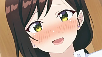 エロアニメ：限界まで発情したえちえちカップルが玄関入って即セックス！中出し精子がスプラッシュｗｗ