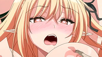 【エロアニメ】だめっ！しんぢゃうぅぅ！！感度100倍の淫紋をつけられて発狂イキしてしまう巨乳エルフ！！