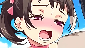 エロアニメ：メスガキちょろすぎて草ｗｗ好きな男子のセックスを見せつけられたロリJSがまさかの乱入！3Pに！！