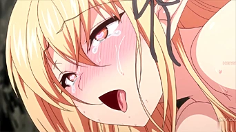 エロアニメ：淫紋パワー強すぎだろｗｗ感度1000倍の威力に負けて目がハートになってしまった巨乳エルフｗｗｗ