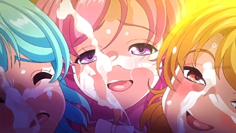 エロアニメ：自分からオナホになってるんだよなぁｗｗ口を開けてザーメンをおねだりするド変態魔法少女たちｗｗ